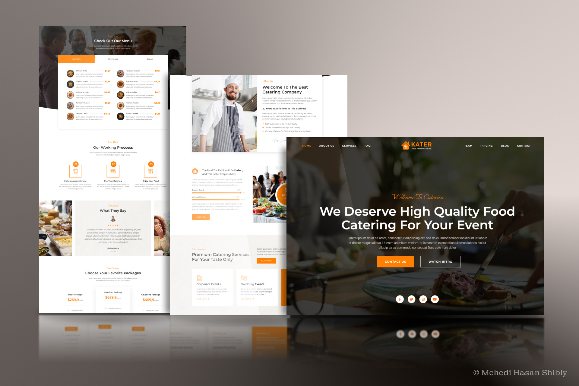 Example of Restaurant Website