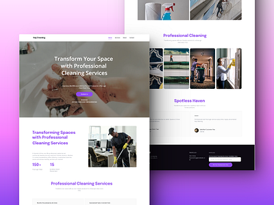 Naj Cleanning - A cleaning service based web design branding graphic design ui