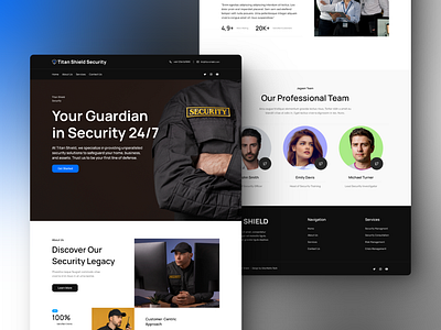 Titan Shield Security - Web Design graphic design logo ui