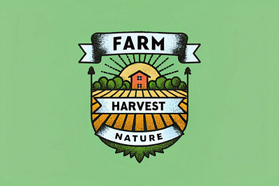 Farm Vintage Logo branding farm graphic design logo motion graphics ui vector