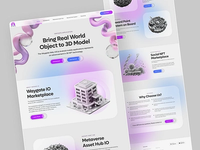 WayGate- 3D Model Generator 3d model design branding custom website design figma figma design figma layout figma mockup figma prototype figma website ui web design website concept website design website layout website mockup website prototype website template