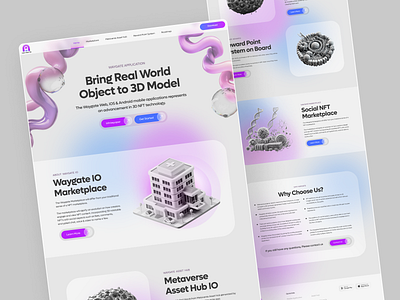 WayGate- 3D Model Generator 3d model design branding custom website design figma figma design figma layout figma mockup figma prototype figma website ui web design website concept website design website layout website mockup website prototype website template