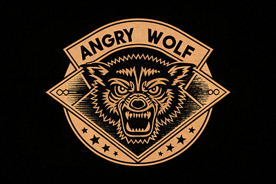 Angry Wolf Logo angry branding graphic design illustration logo ui vector wolf