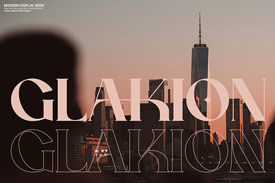 Glakion | Modern Display Serif decorative font