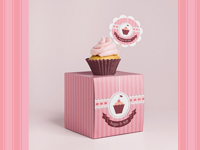 Cupcake Package app branding graphic design illustration typography