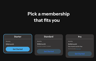 Daily UI Day 30 - Prompt: Pricing ui