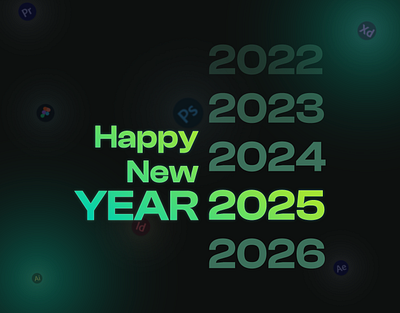 🌟 Happy New Year 2025 🌟 design graphic design happynewyear happynewyear2025 illustration post design social typography vector