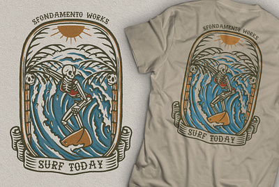 Retro Surfing T Shirt Design design illustration t shirt design