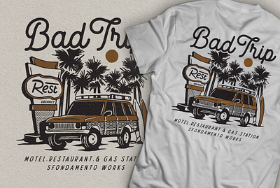 Retro Travel T Shirt Design design illustration t shirt design