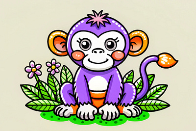 Funny Monkey 3d animation branding graphic design logo monkey motion graphics