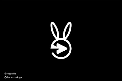 Media Bunny Logo abstract abstrak logo bunny design design logo logo logo company logo modern media minimalist logo rabbit