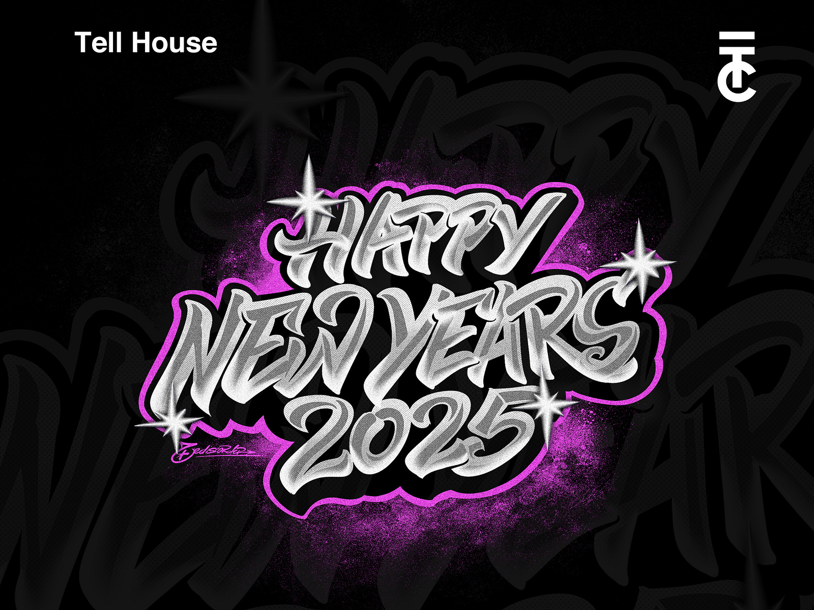 Happy new years 2025 Type art by Tell House on Dribbble