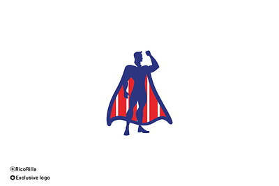 American Hero Logo abstract abstrak logo america design design logo flag hero illustration logo logo company logo modern minimalist logo patriot power