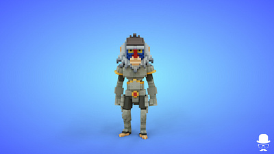 Baboon Knight Voxel Character - 3D Lowpoly Fantasy Creature 3d 3d model animals baboon character fantasy game art game asset game character godot humanoid lowpoly magicavoxel monkey unity 3d unrealengine voxedit voxel art