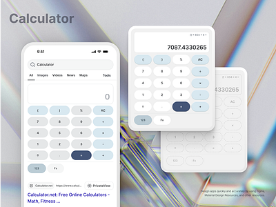 Calculator Widget android app application calculator design ios responsive tablet ui ux web app widget