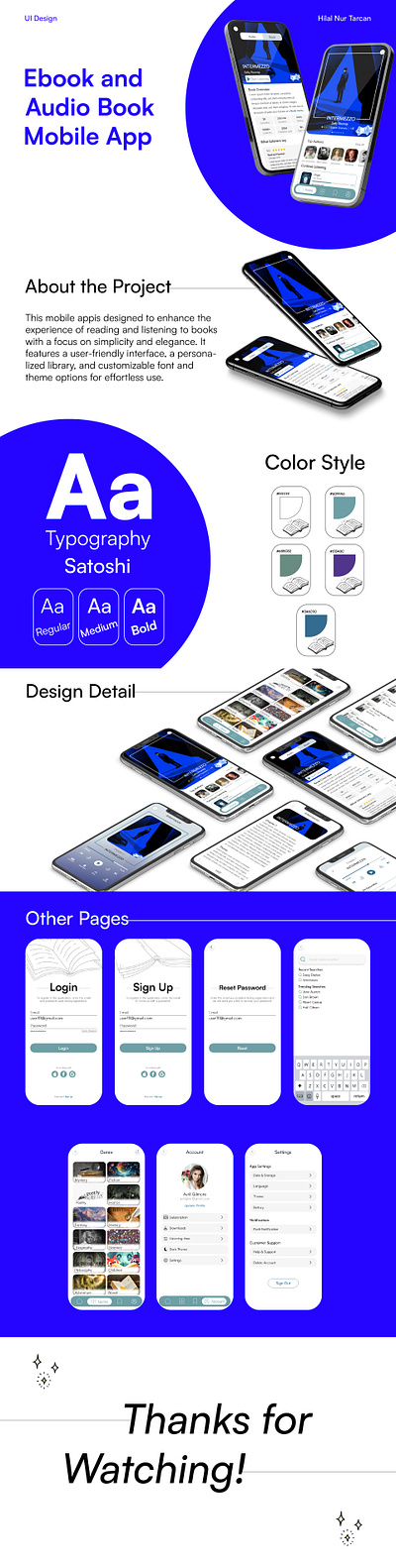 Ebook&Audio Book Mobile App Design app ebook graphic design mobile app typography ui uiux user interface