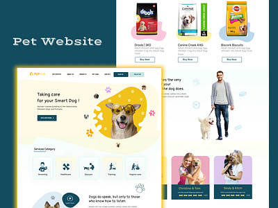 Pet Website branding design figm figma illustration logo ui ux