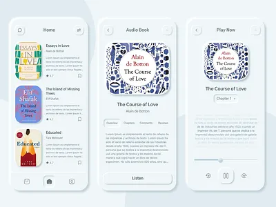 🎧 Audio Book App – Neumorphism Design appconcept audiobookapp cleanui conceptdesign creativedesign designinspiration figmadesign interactivedesign minimaldesign mobileappdesign moderndesign moshtaghdesignstudio neumorphism softui uiuxdesign userexperience