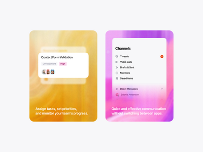 Product Cards app card clean design gradient minimal mobile ui ux website www