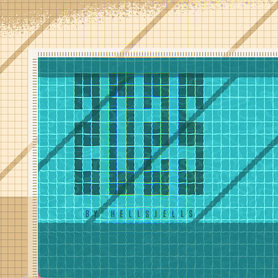 Diving Into 2025 2025 animation breaststroke charater diving happy new year hellsjells new year pool poolillustration sunny swimmer swimming tiles water