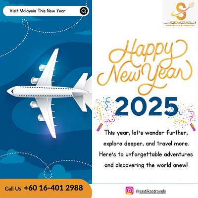 New Year Poster for a Travel Agency