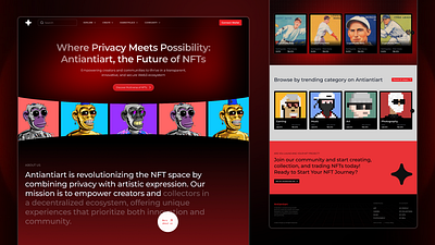 Antiantiart - NFT Marketplace ui ui design ui website