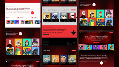 Antiantiart - NFT Marketplace nft ui ui design ui website