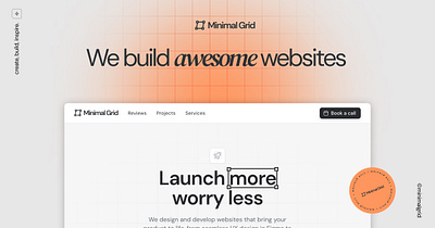 Webdesign Agency | Minimal Grid | Made in Webflow figma flat graphic design ui ux webdesign webflow website