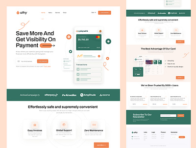 Payment Landing Page app branding design graphic design illustration landing page logo mobileapp payment ui uidesigner uiinspiration
