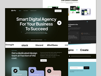 Digital Agency Landing Page agency app branding design digital graphic design illustration landing page logo mobileapp ui uidesigner uiinspiration