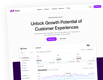 Nexify - CRM - Website graphic design ui web design website design