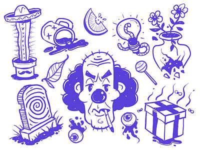 Doodles doodle illustration objects random sketch