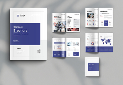 Company Brochure Template a4 agency annual report branding brochure business company profile corporate design graphic design layout print template