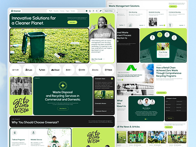 Greenzai - Waste Management & Recycling Website branding eco friendly website design environmental website design figma design landing page landing page concept landing page ui product design recycling website templates uiux design waste management website design web design webflow templates website concept website template website templates website theme website ui websites