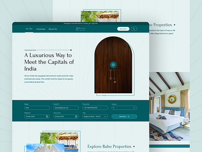 Ruhe Stays ~ Hotel Booking Website Design 🏨 branding design hotel hotel platform interface luxury platform ui ui ux ux