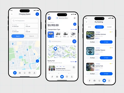 Car Parking Management System Mobile App UI Design animation app app design automotive car car spot figmacommunity interaction map mobile app mobile design mobile ui navigation parking parking app parking lot tariff ui ux vehicle