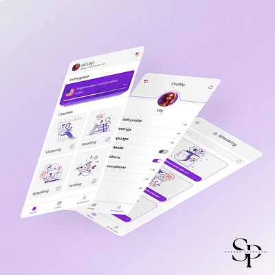 IELTS Preparation App UI/UX Design animation ui