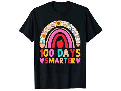 Trendy 100 Days Smarter T-Shirt Design