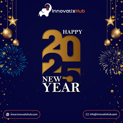 Happy New Year advertisingagency animation branding design illustration innovatixhub logo logodesign minimalist logo new year ui vector