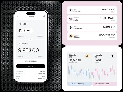 Crypto App Design app design bitcoin coinbase crypto app crypto art crypto exchange cryptocurrency definitely app ethereum fintech app ios mobile app mobile app design mobile ui saas startup ui ux