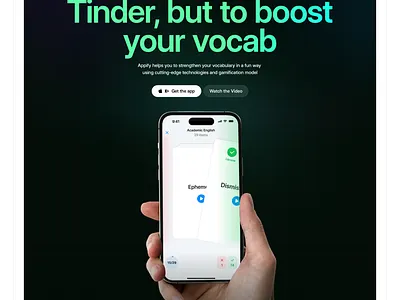Mobile app landing page