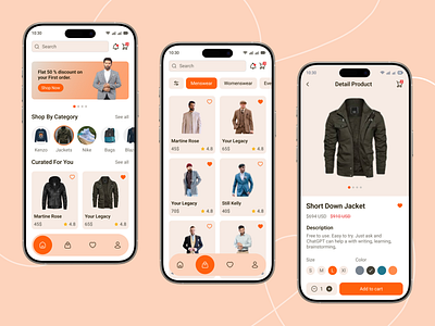 Fashion Ecommerce Mobile App app design buy ecommerce fashion fashion app item list marketplace mobile app mobile design online shop online store sell shopping store uiux design