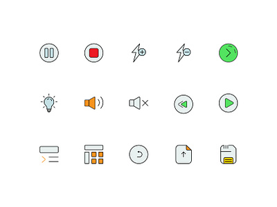 Web Application Outline Icon Set animation app button brand identy branding button custom icon design favicon graphic design icon icon design illustration ios app design logo symbol ui ui ux design