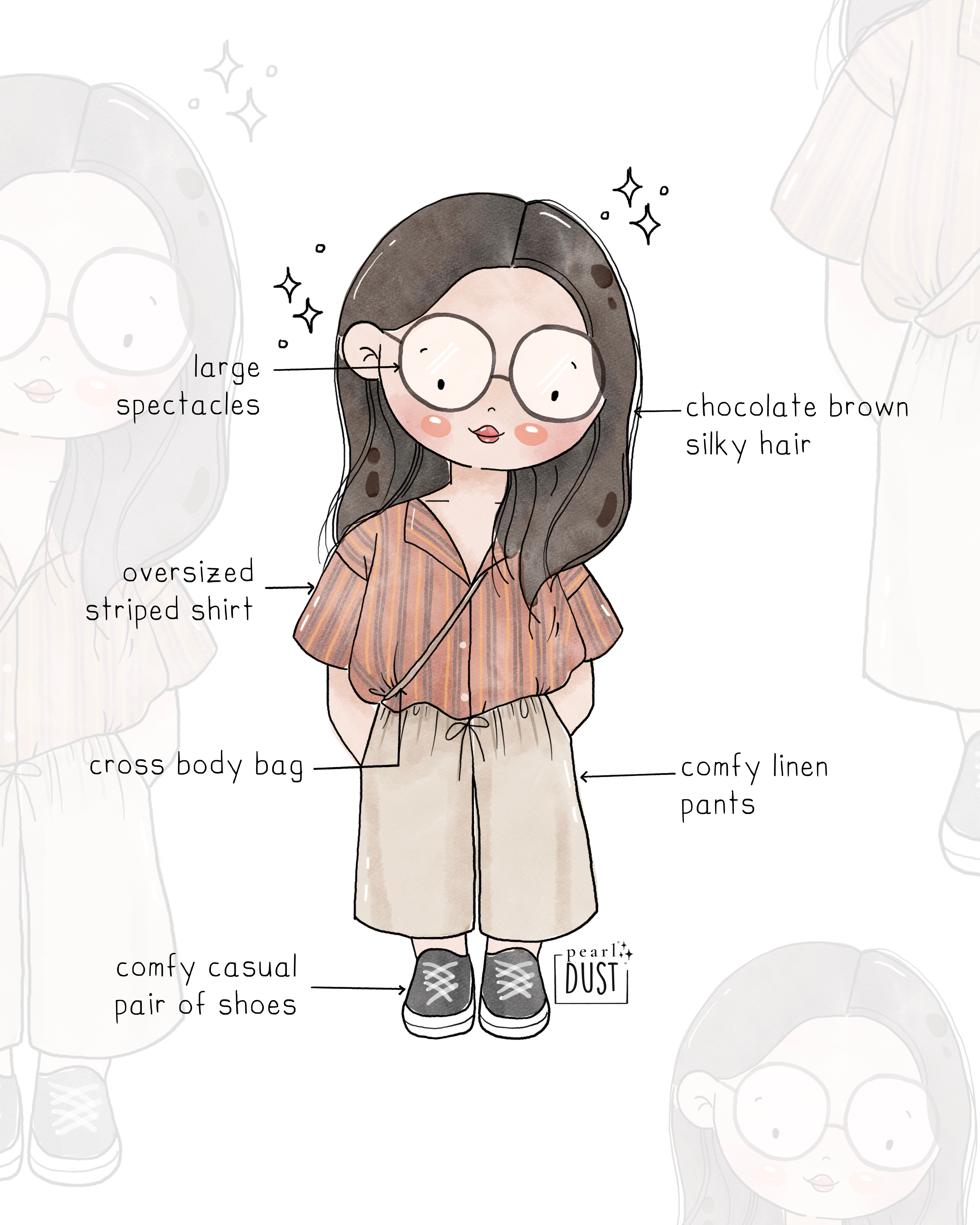 Comfy Outfit art art of the day chibi comfy fashion cute design digital art digital illustrations drawing of the day drawings fashion girl illustration kids illustrator ootd outfit illustration procreate procreate art style water colour style