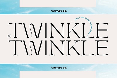 TAN - TWINKLE contemporary font delicate font display font display type display typeface elegant font fashion font fashionable font fun font modern font retro font tan twinkle