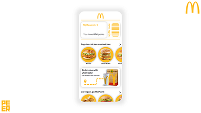 McDonald's Mobile Homescreen Redesign design homescreen mcdonalds mobile redesign ui ux