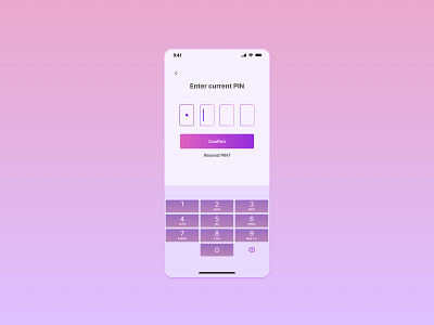 A PIN code entry screen app design figma graphic design ui ux