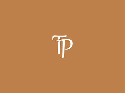 Tre Pono Logo branding brown cafe elegant icon logo monogram tp