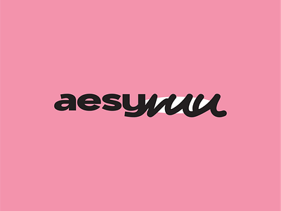 Aesyuu Logo aesy aesyvuu branding fashion female genz girly logo modern pink typface vuu wordmark