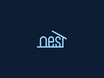 Nest Logo baby blue blue camp compaination home icon light blue logo nest place travel wordmark